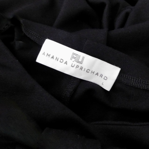 AMANDA UPRICHARD Black Open Back Bow Ponte Knit Dress Sheath Classic Large - Picture 11 of 13